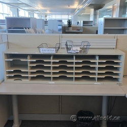 Beige Metal 25 Slot Pigeon Hole Paper And Mail Sorter